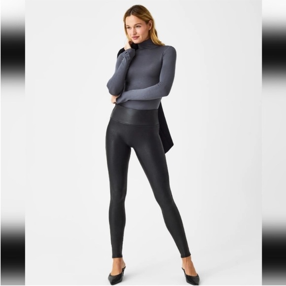 SPANX Pants - Spanx Faux Leather Leggings Black M
